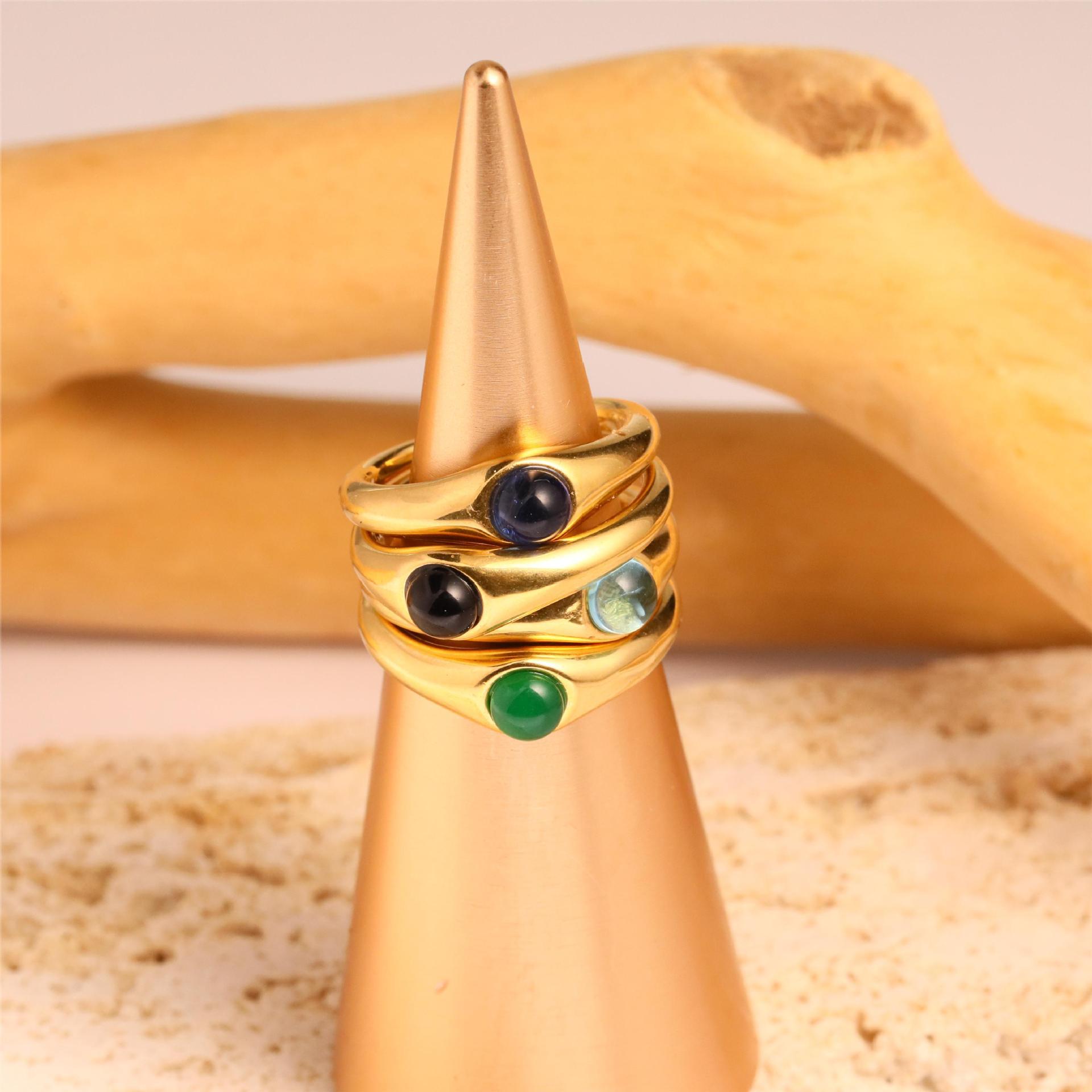 Blue Gradient Stone Ring | Boho Soulmate Jewelry | Same Anthem
