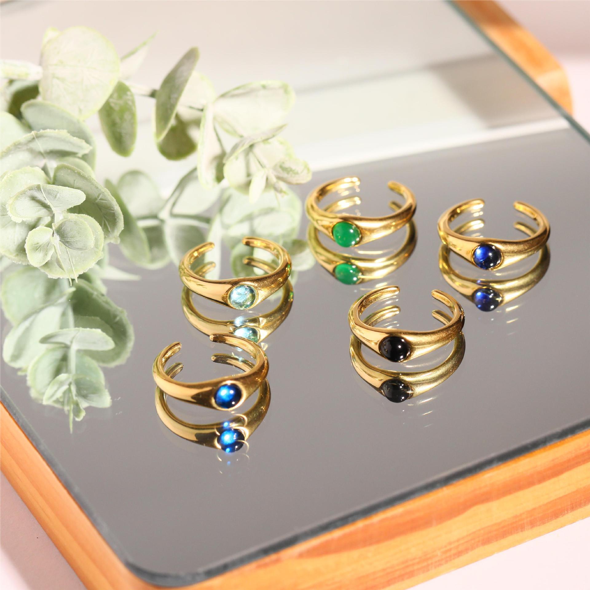 Blue Gradient Stone Ring | Boho Soulmate Jewelry | Same Anthem