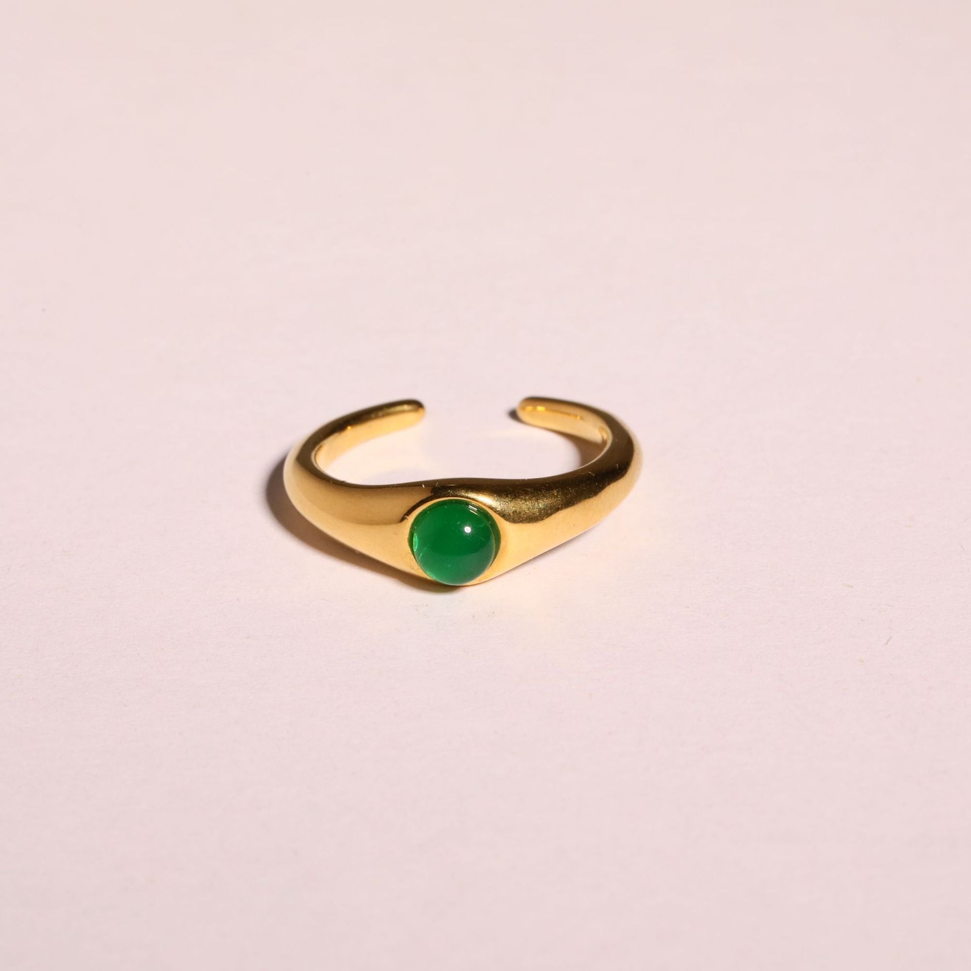 Blue Gradient Stone Ring | Boho Soulmate Jewelry | Same Anthem - CALM Gold Ring / Free Size Opening No 7