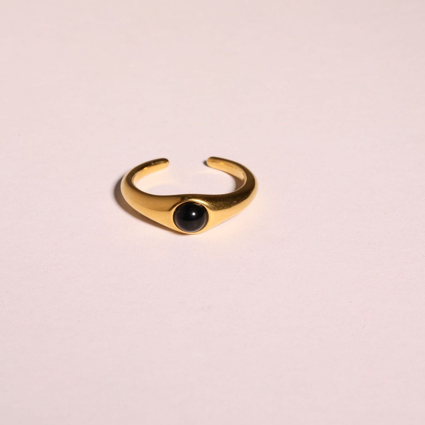 Blue Gradient Stone Ring | Boho Soulmate Jewelry | Same Anthem - Pierce Gold Ring / Free Size Opening No 7