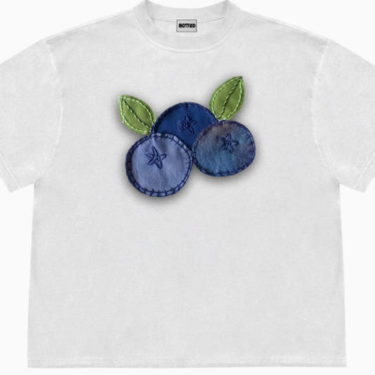 Blueberry Patchwork Fruit T-Shirt – same ANTHEM. Soulmate Streetwear for Lovers