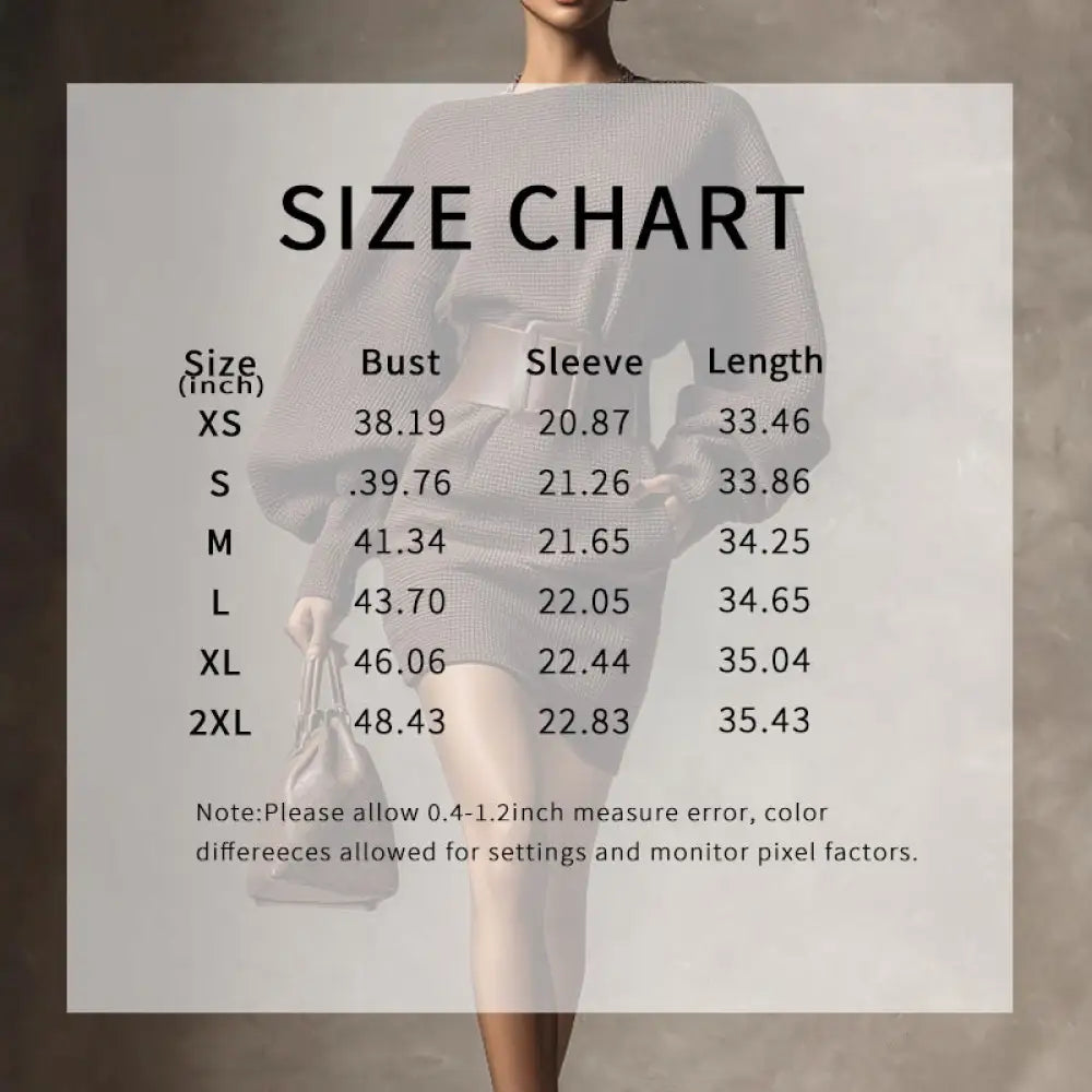 Women’s Brown Bodycon Mini Dress Boat Neck Long Sleeve Casual Dress With Belt - Dress
