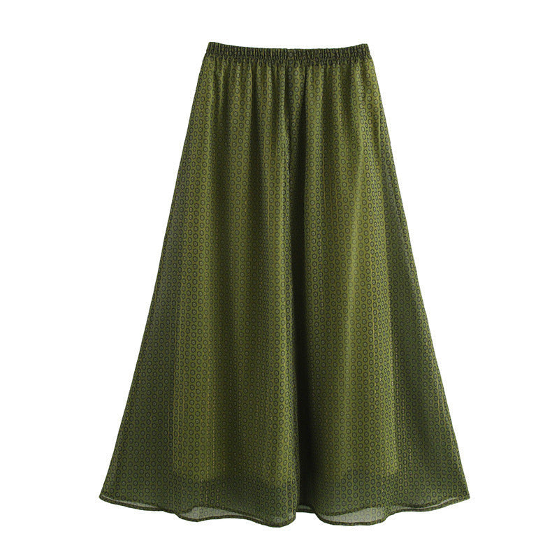 Boho Chic Pleated Printed Skirt – Casual Elegance | same ANTHEM