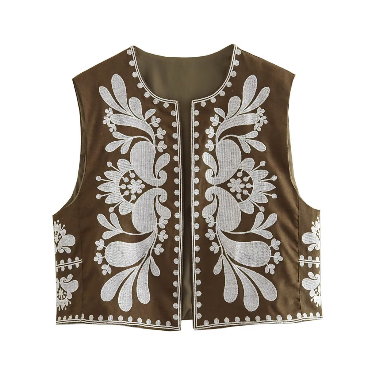 Boho Embroidered Cardigan Vest – Soulmate Streetwear | same ANTHEM - army green / XS