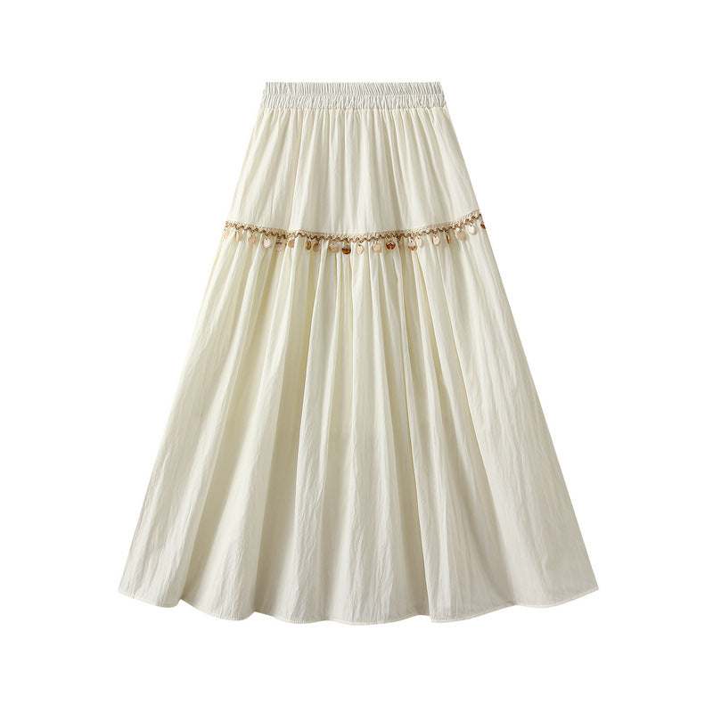 Boho Embroidered Skirt – Free Spirit Fashion | same ANTHEM - Apricot / Free Size