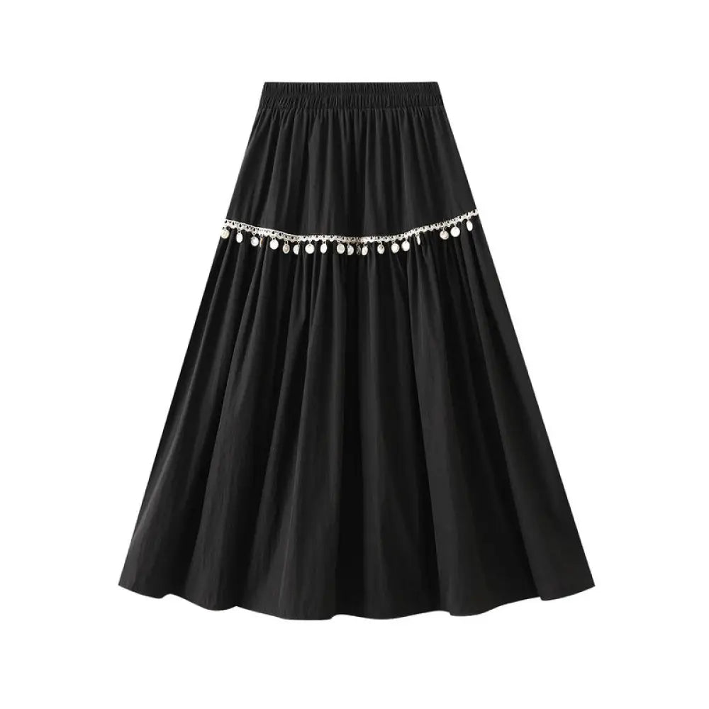 Boho Embroidered Skirt – Free Spirit Fashion | same ANTHEM - Black / Free Size