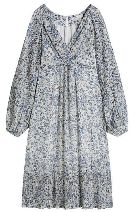 Boho Floral Midi Dress with Lantern Sleeves – Soulmate Streetwear | same ANTHEM. Femme