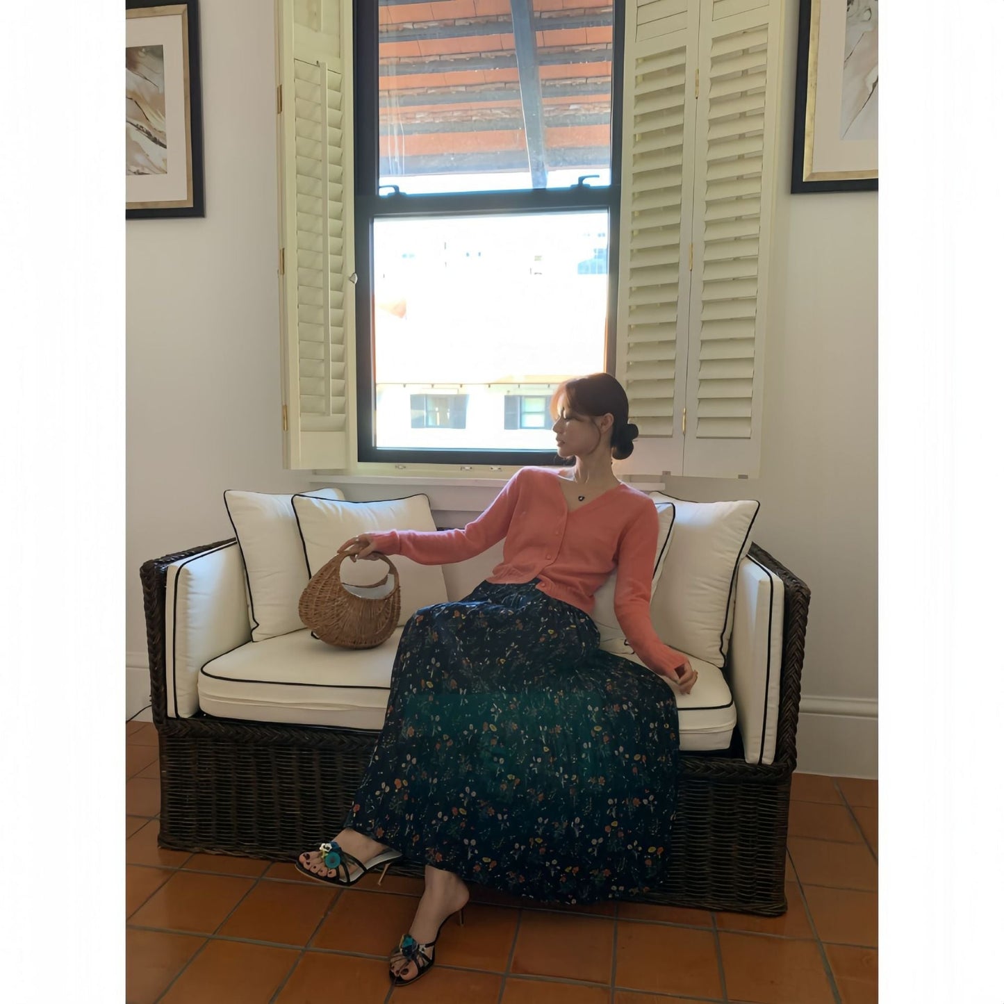 Boho High Waisted Floral Skirt – French Dreamy Casual Chic | same ANTHEM