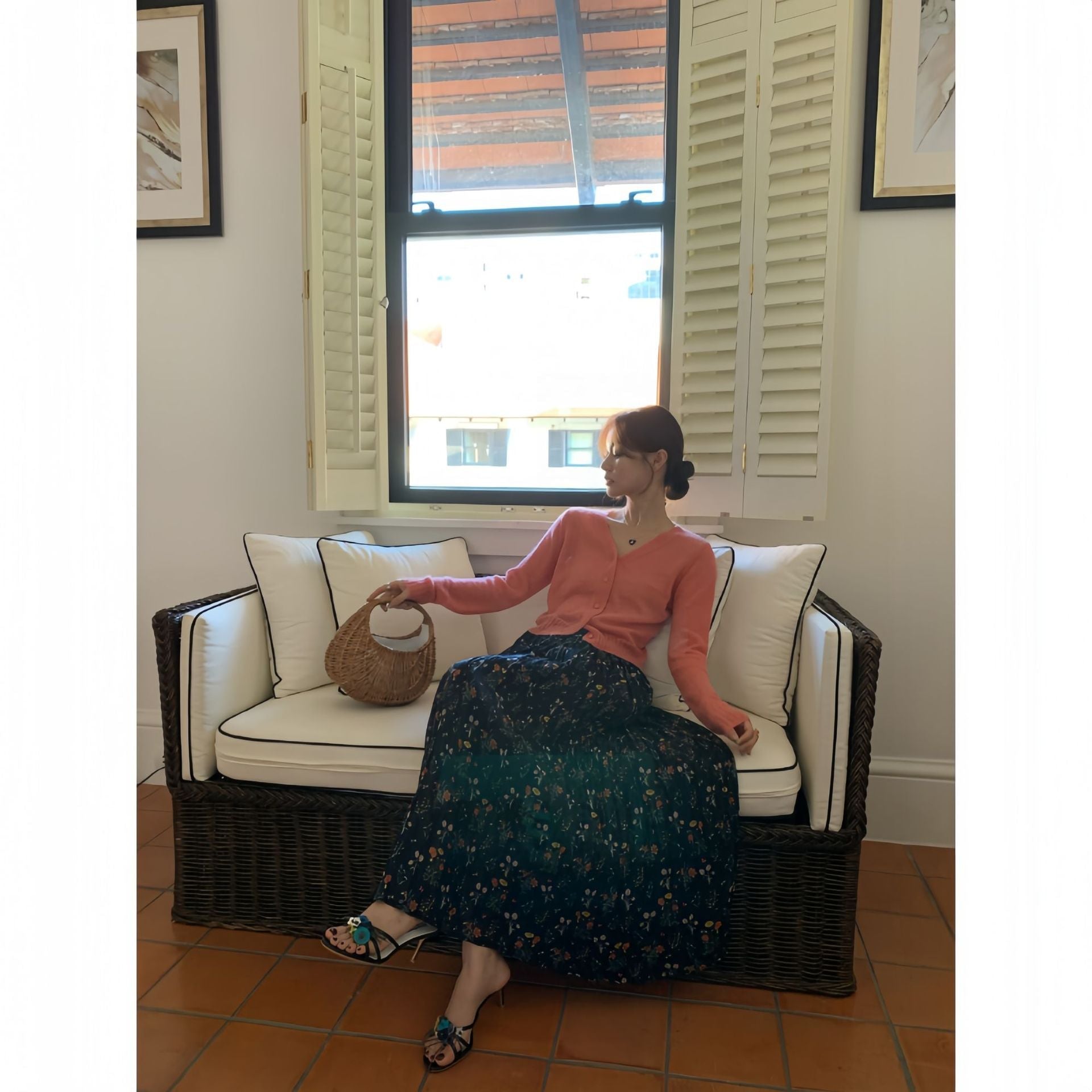 Boho High Waisted Floral Skirt – French Dreamy Casual Chic | same ANTHEM