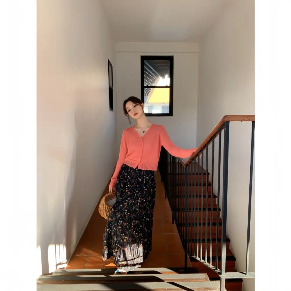 Boho High Waisted Floral Skirt – French Dreamy Casual Chic | same ANTHEM