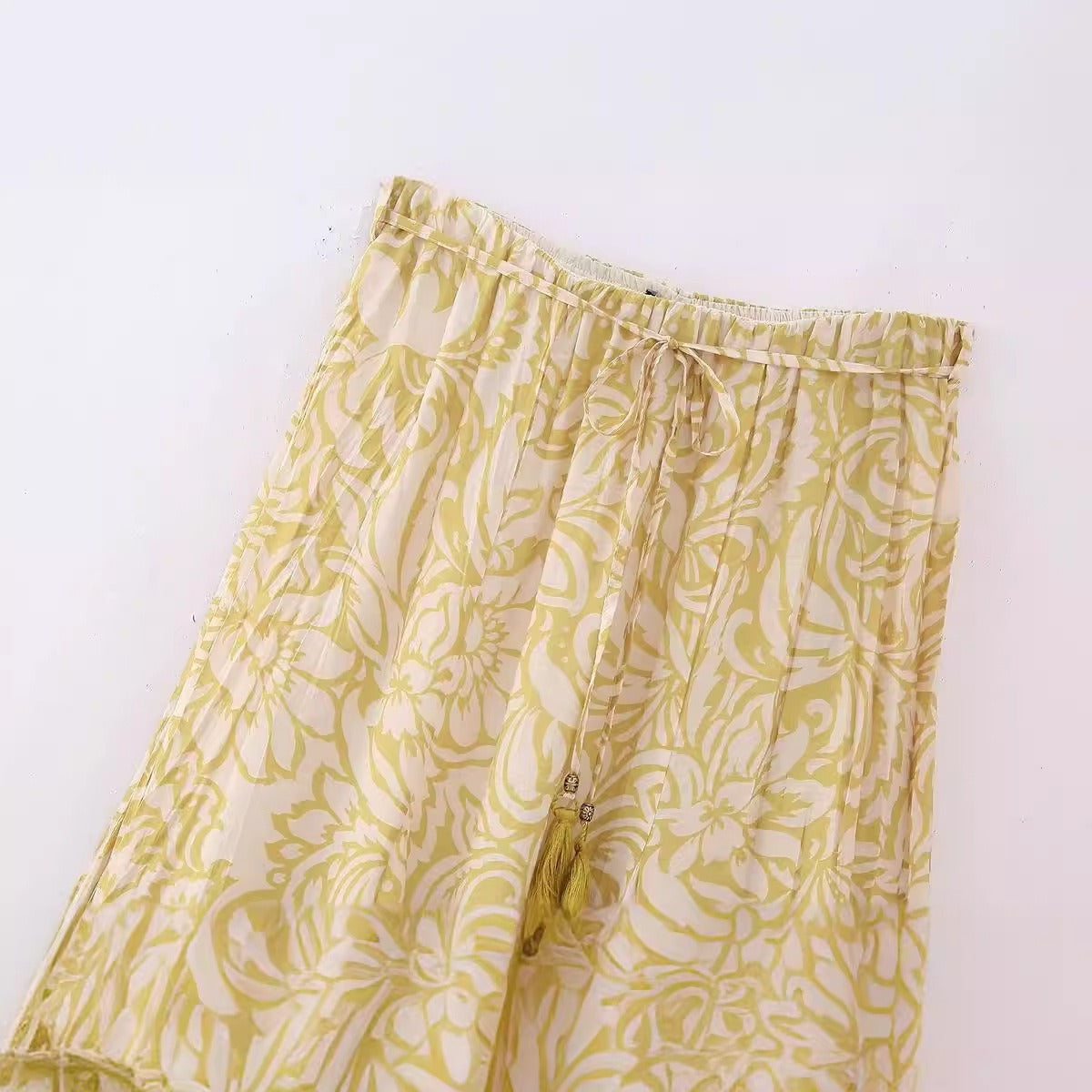 Boho Lace-Up A-Line Skirt – Romantic Mid-Length Dream | same ANTHEM