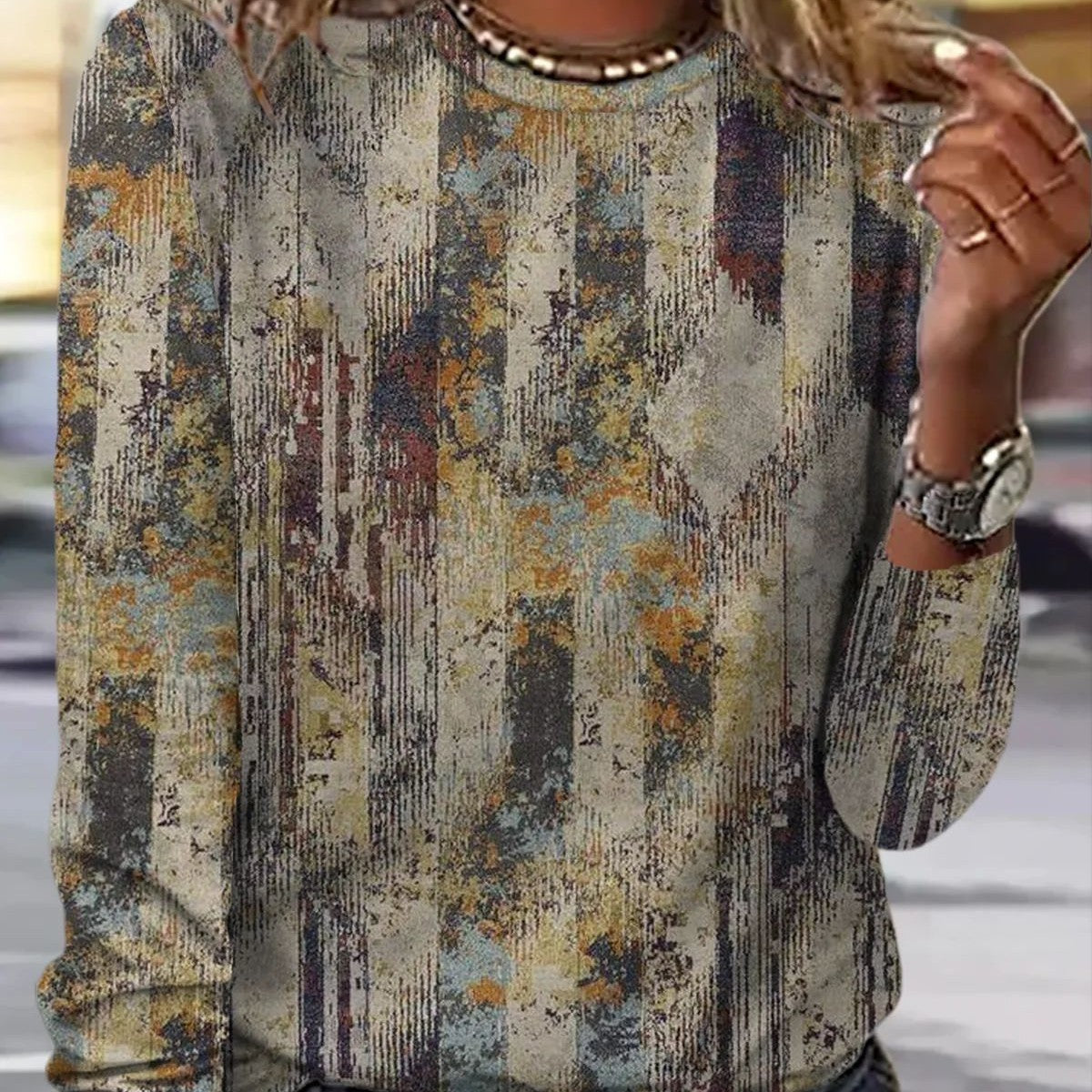 Boho Long Sleeve Printed T-Shirt | same ANTHEM - Long Sleeve