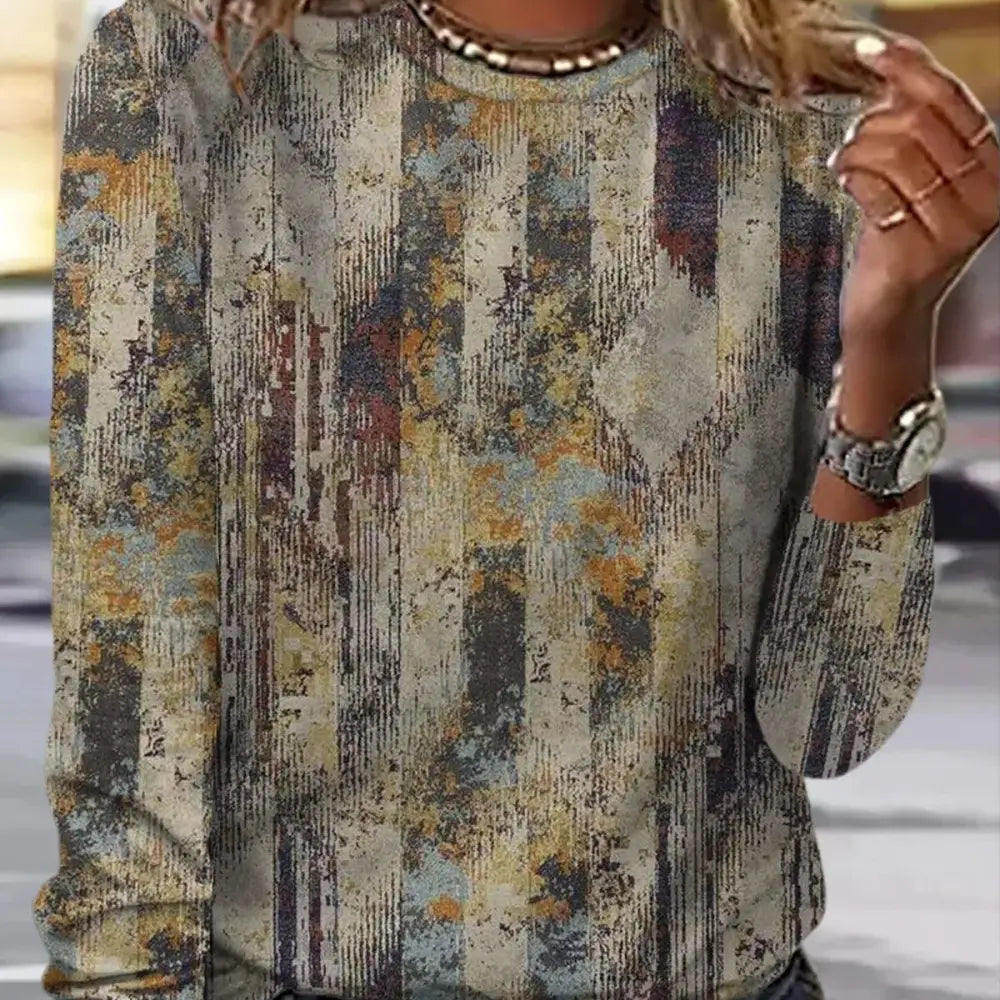 Boho Long Sleeve Printed T-Shirt | same ANTHEM - Long Sleeve