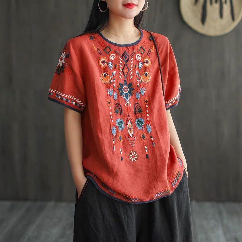 Boho Mian Embroidered Vintage Top – A Retro Charm with Modern Elegance | same ANTHEM.