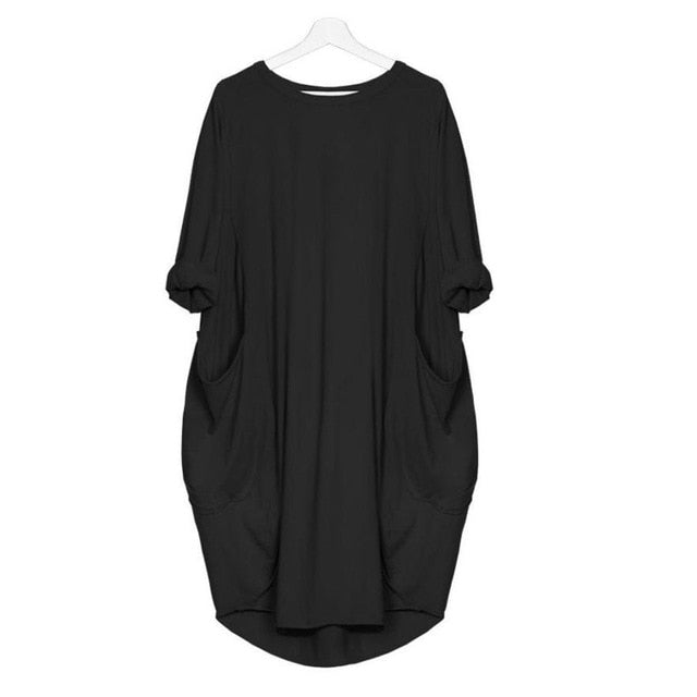 Boho Pocket Mini Dress – Dreamy Streetwear | same ANTHEM - Black / S