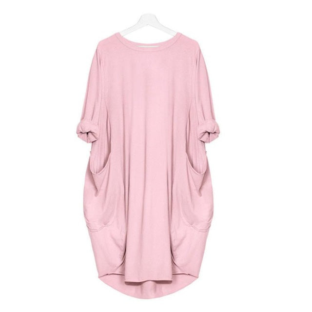 Boho Pocket Mini Dress – Dreamy Streetwear | same ANTHEM - Pink / S