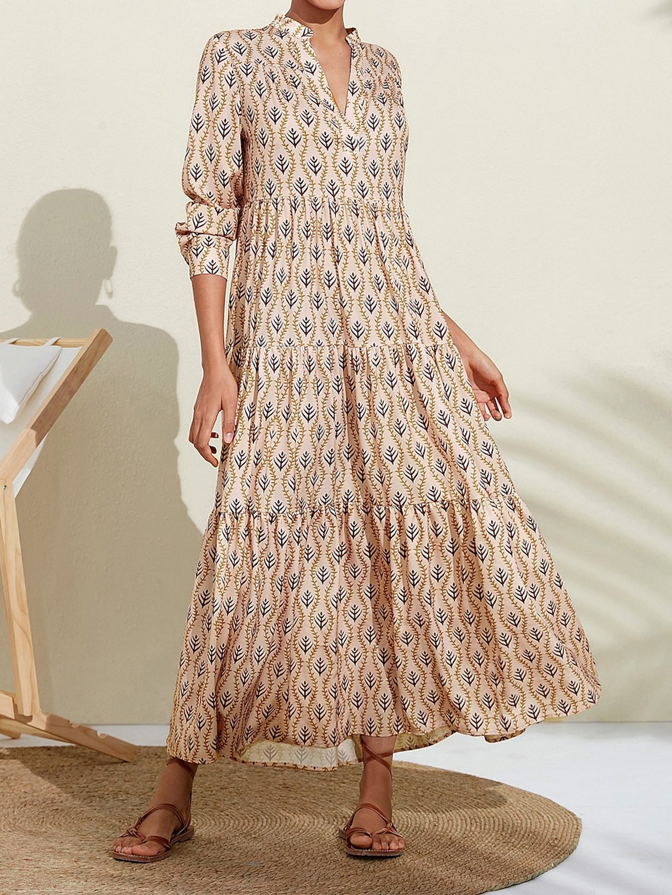 Boho Princess Printed Dress – Flowing & Feminine | same ANTHEMs