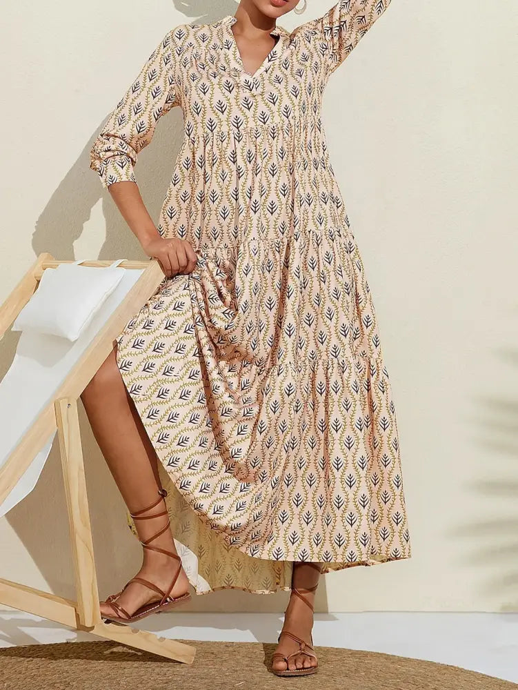 Boho Princess Printed Dress – Flowing & Feminine | same ANTHEMs