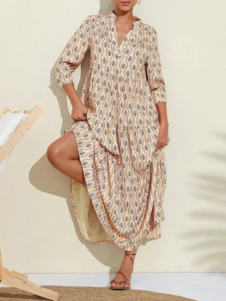 Boho Princess Printed Dress – Flowing & Feminine | same ANTHEMs