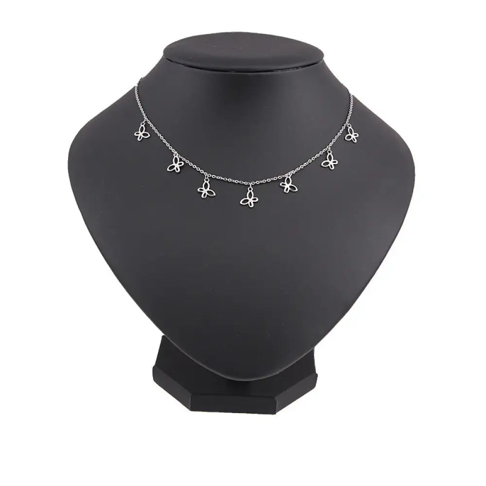 Boho Star & Butterfly Pendant Necklace – same ANTHEM Soulmate Jewelry - 0632 Silver