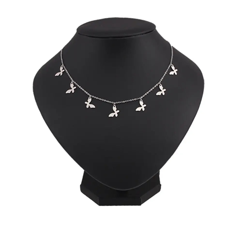 Boho Star & Butterfly Pendant Necklace – same ANTHEM Soulmate Jewelry - 0634 Silver