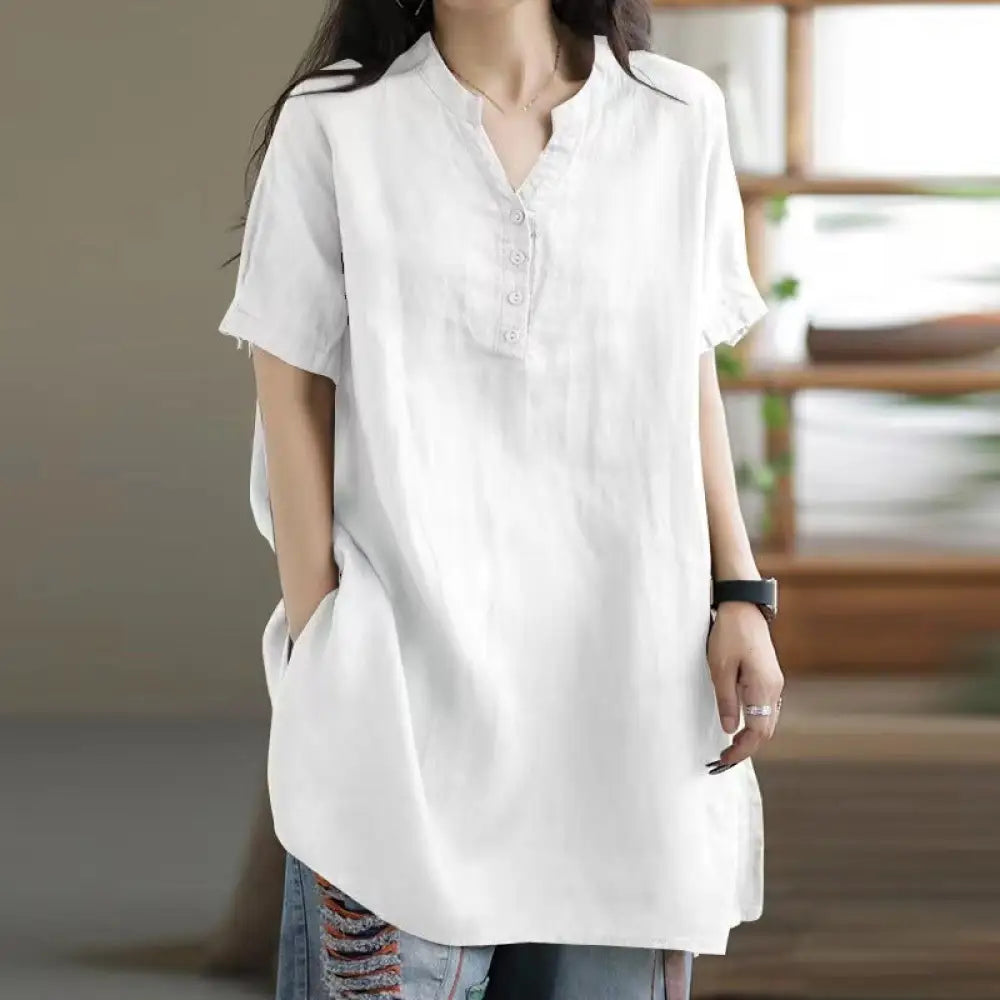 Boho V-Neck Button Tee – same ANTHEM Dreamy & Free-Spirited Fashion
