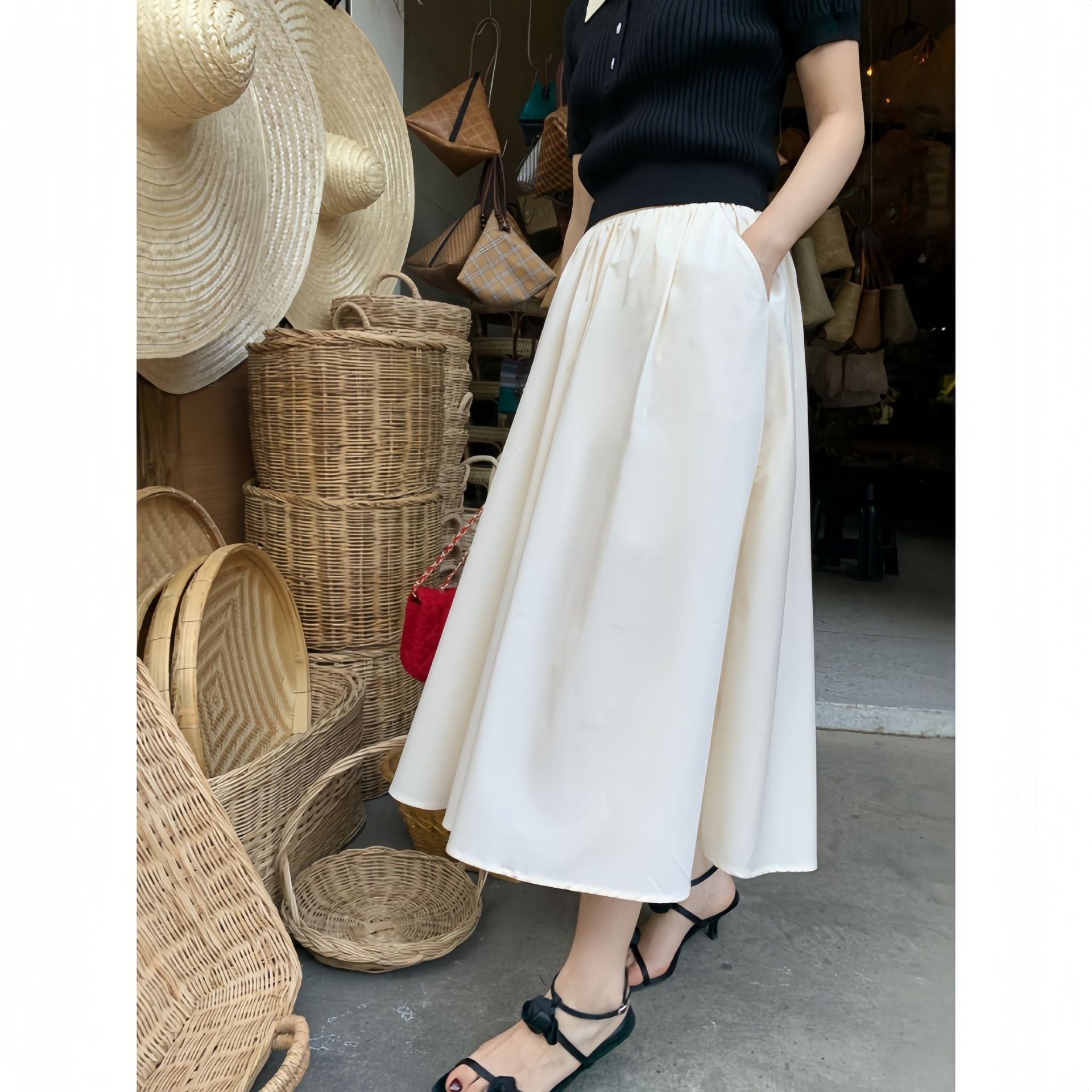 Bow Shaped Umbrella A-Line Skirt | Japanese Style Casual Chic | same ANTHEM