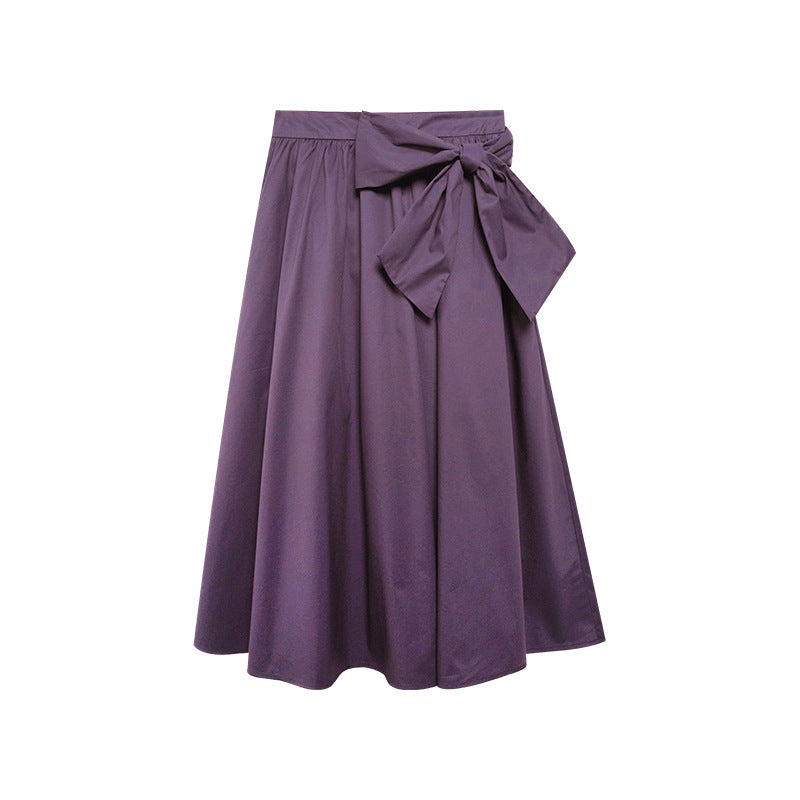Bow Shaped Umbrella A-Line Skirt | Japanese Style Casual Chic | same ANTHEM - purple / S