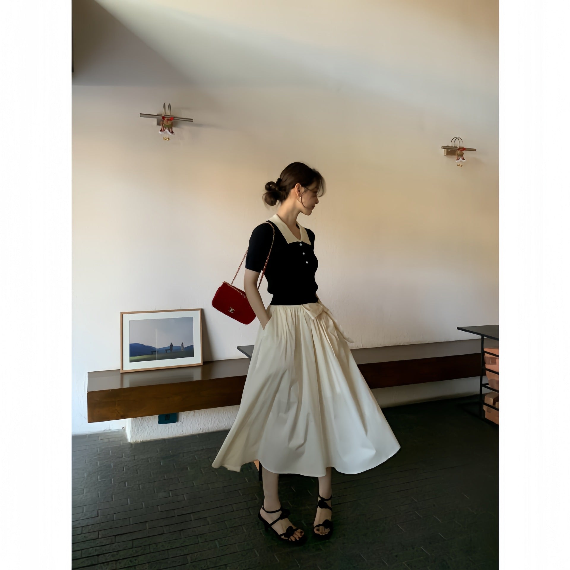 Bow Shaped Umbrella A-Line Skirt | Japanese Style Casual Chic | same ANTHEM