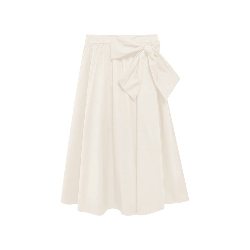 Bow Shaped Umbrella A-Line Skirt | Japanese Style Casual Chic | same ANTHEM - apricot / S
