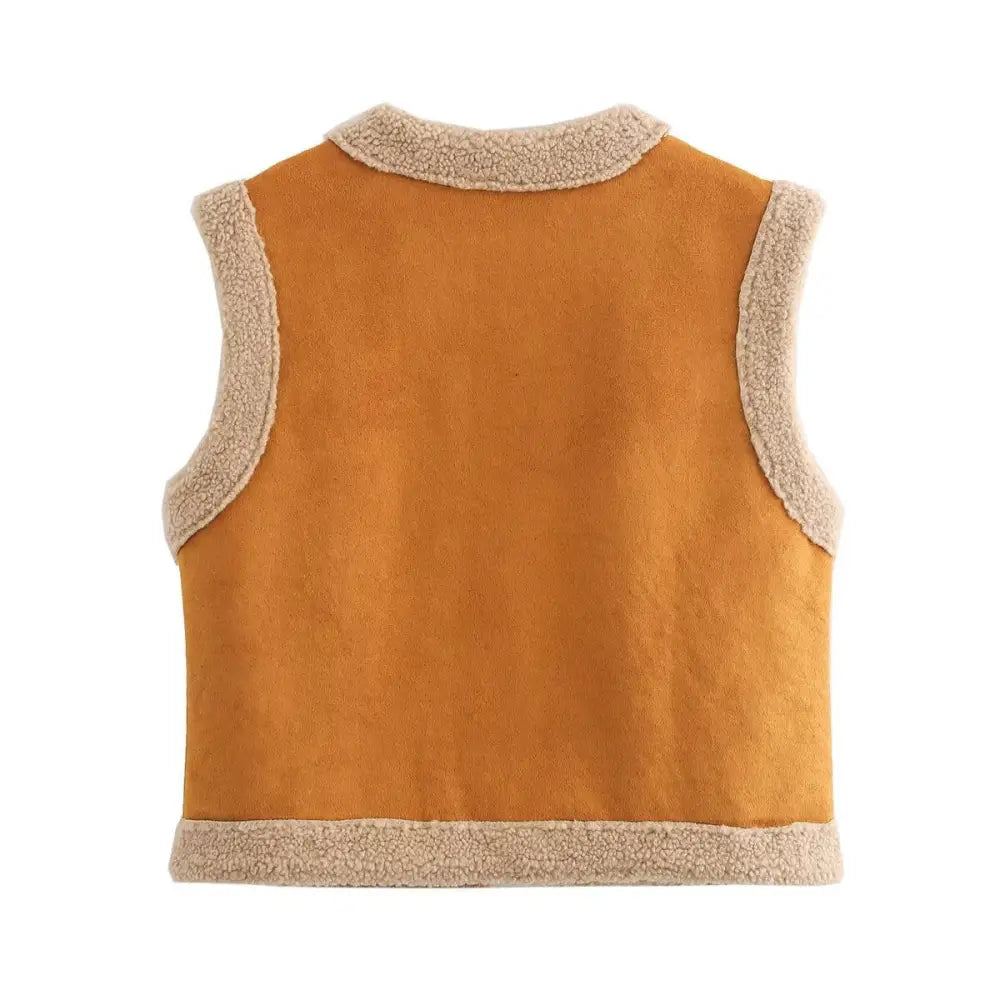 Brown Sleeveless Vest – Dreamy Autumn Layer | same ANTHEM