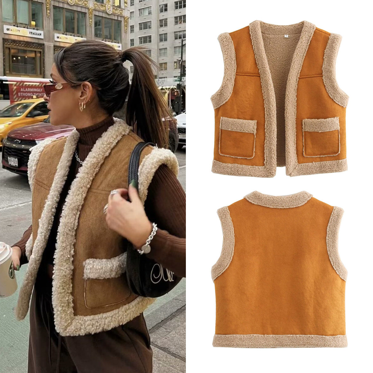 Brown Sleeveless Vest – Dreamy Autumn Layer | same ANTHEM