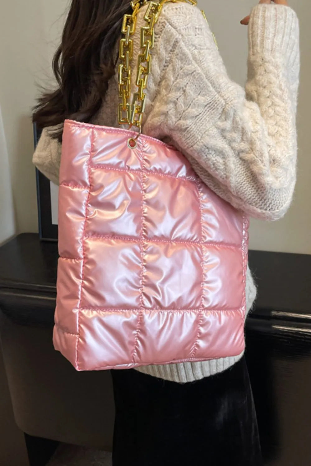 Bubble Texture Chain Handbag – Soulmate Streetwear Accessory | same ANTHEM