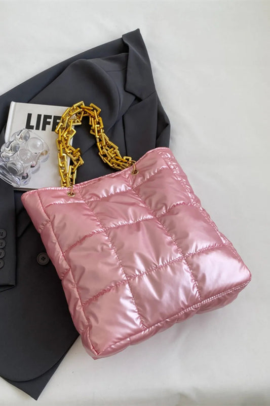 Bubble Texture Chain Handbag – Soulmate Streetwear Accessory | same ANTHEM - Pink / One Size