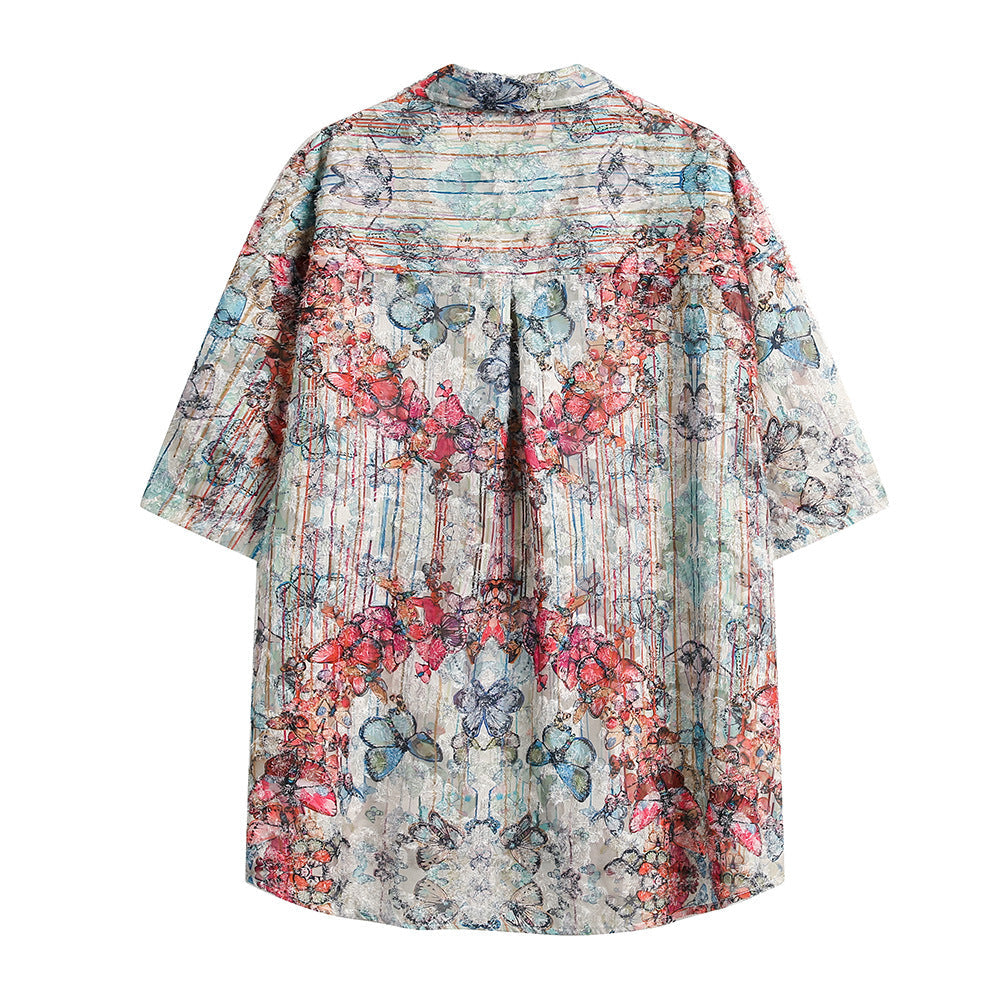 Butterfly Print Floral Shirt Men – Soulmate Streetwear | same ANTHEM.