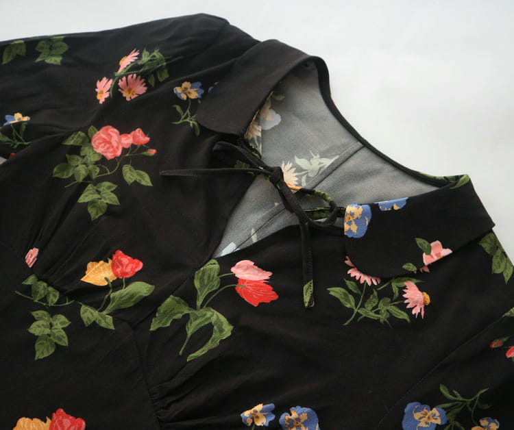 French Vintage Print Long Sleeve Dress | same ANTHEM.