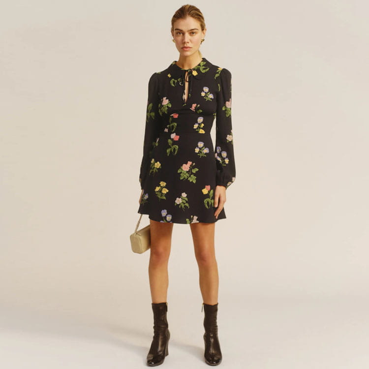 French Vintage Print Long Sleeve Dress | same ANTHEM.