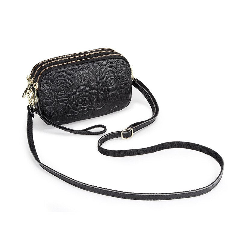 Camellia Leather Messenger Bag | Soulmate Streetwear by same ANTHEM.