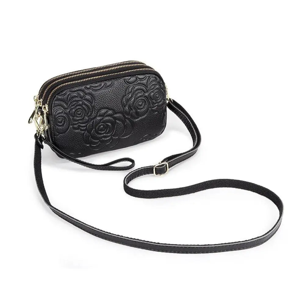 Camellia Leather Messenger Bag | Soulmate Streetwear by same ANTHEM.