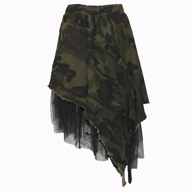 Camouflage Mesh Skirt – Soulmate Style | same ANTHEM® - Camouflage / One Size