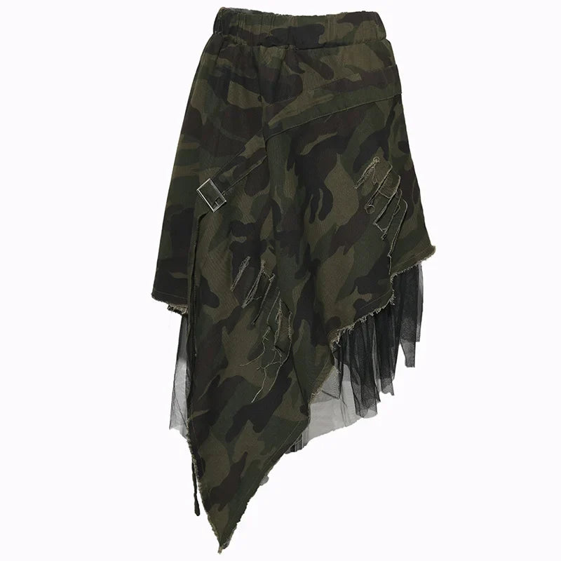 Camouflage Mesh Skirt – Soulmate Style | same ANTHEM® - Camouflage / One Size