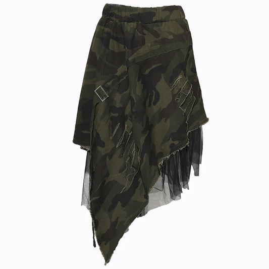 Camouflage Mesh Skirt – Soulmate Style | same ANTHEM® - Camouflage / One Size