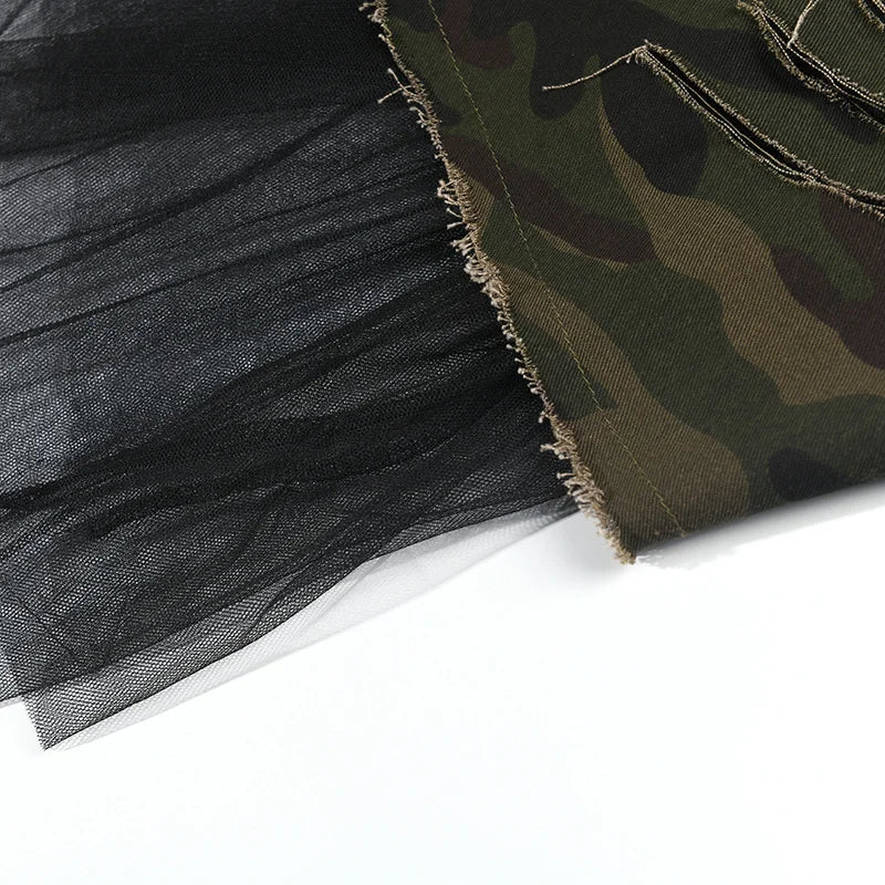 Camouflage Mesh Skirt – Soulmate Style | same ANTHEM® - Camouflage / One Size