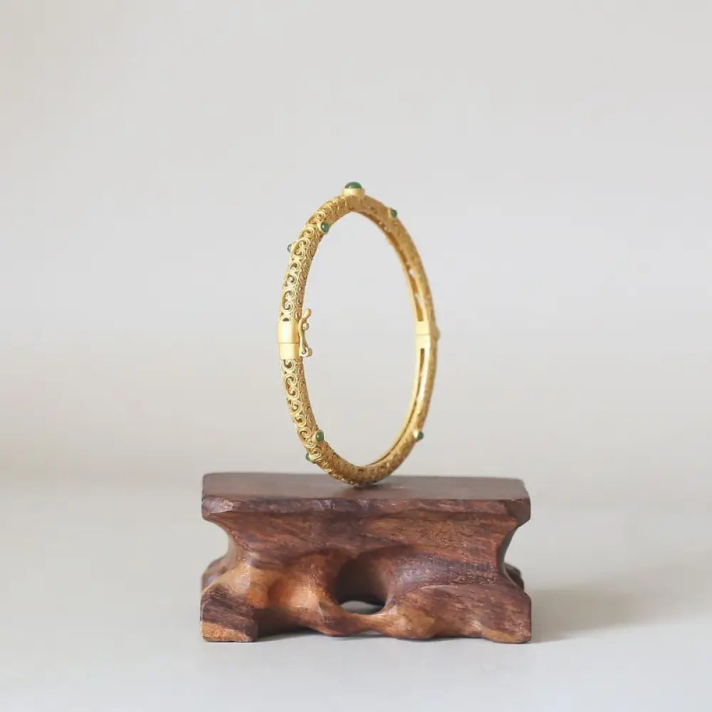 Carved Jasper Snap Bracelet | Boho Chic Soulmate Vibes | same ANTHEM - Gold