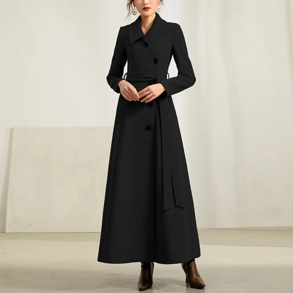 New Wool Overcoat Double Faced Cashmere - Black / 2XL - Bag