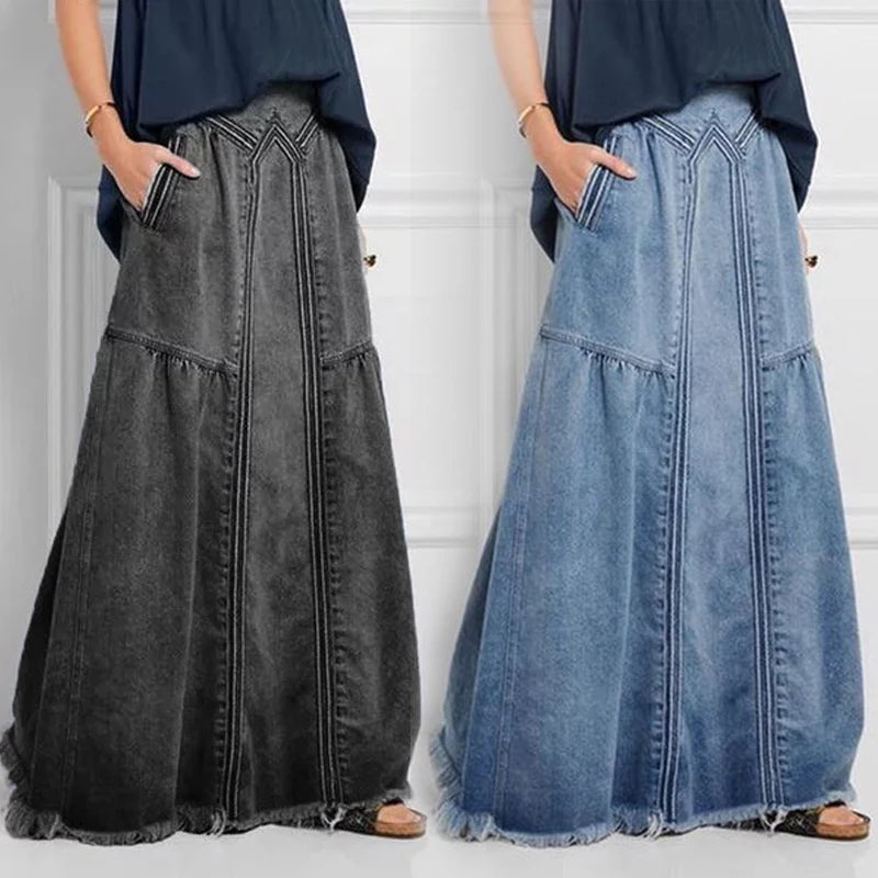 Casual A-Line Denim Skirt | same ANTHEM®