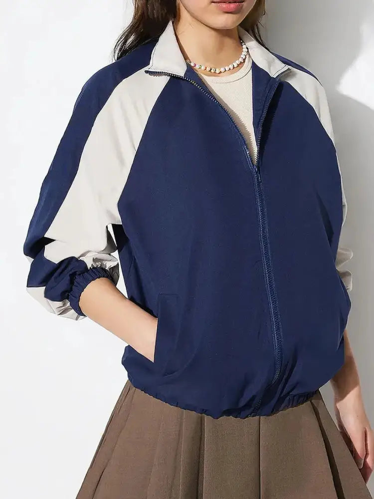 Casual Color Blocked Loose Jacket | same ANTHEM. Soulmate Streetwear