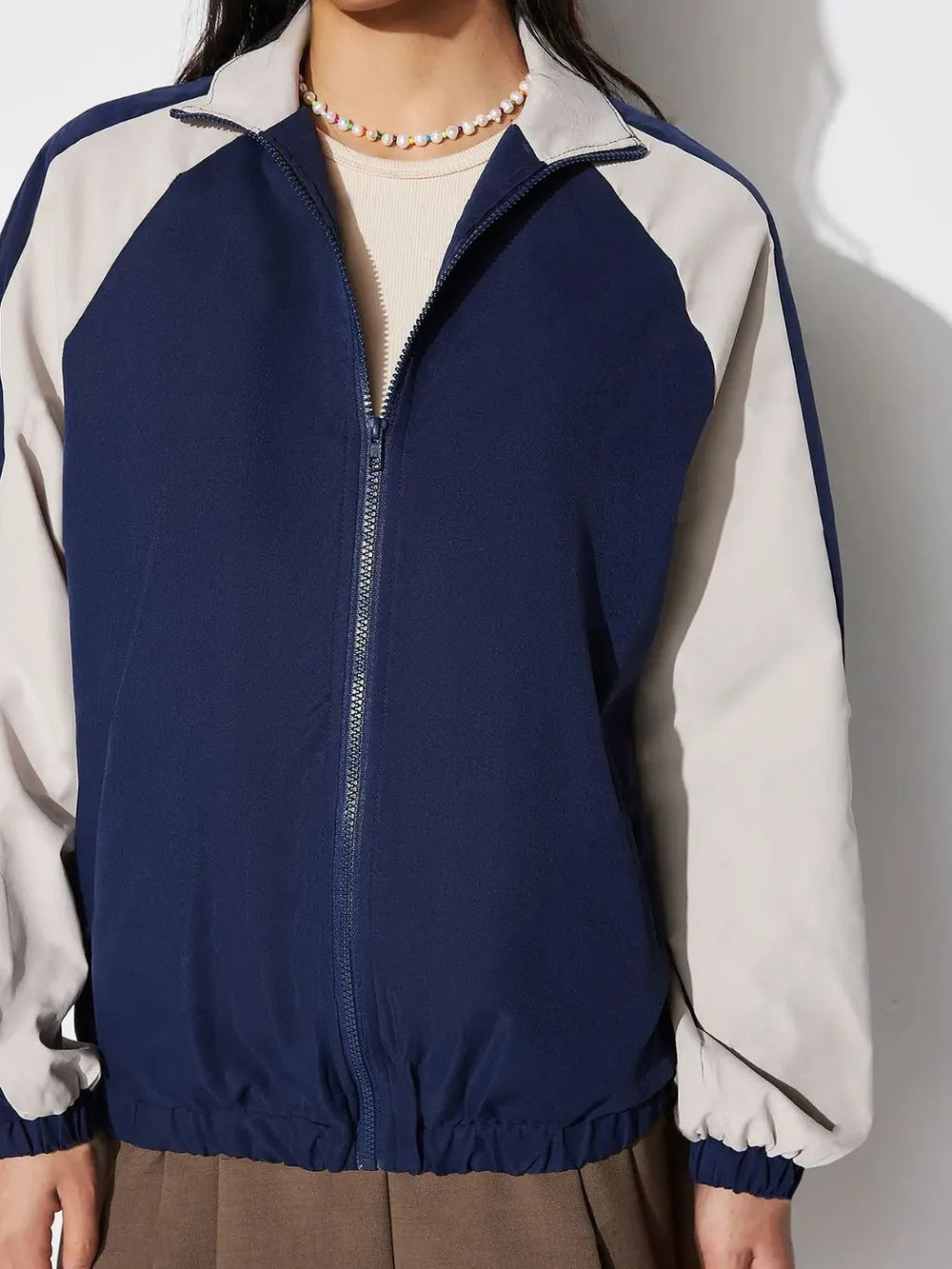 Casual Color Blocked Loose Jacket | same ANTHEM. Soulmate Streetwear