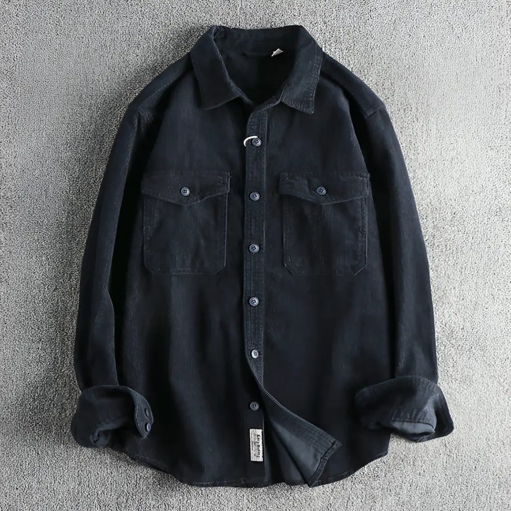 Casual Corduroy Cotton Long-Sleeved Shirt for Men | same ANTHEM