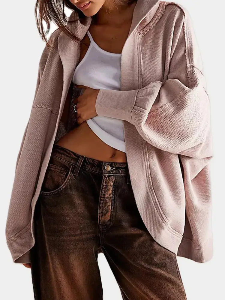 Casual Hoodie Cardigan – High-End Soulmate Streetwear | same ANTHEM - Dusty Pink / S